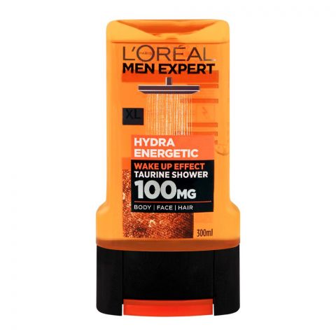 L'Oreal Paris - Men Expert - Hydra Energetic - Body + Face + Hair Shower Gel - Wake Up Effect- 300 ML