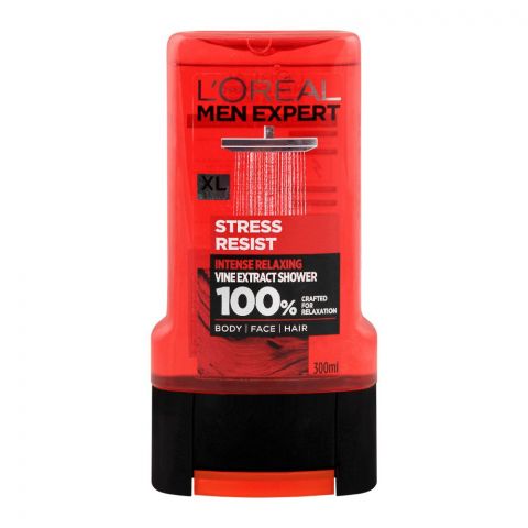 L'Oreal Paris - Men Expert - Stress Resist - Body + Face + Hair Shower Gel - Intense Relaxing- 300 ML