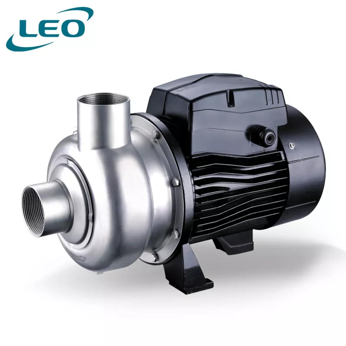 LEO - ABK-300 - 2200 W - 3.0 HP - Stainless Steel SEMI OPEN IMPELLER Centrifugal Pump- 380V~400V THREE PHASE- SIZE:- 2 1-2 " X 2"- ITALY Patent DESIGN European STANDARD