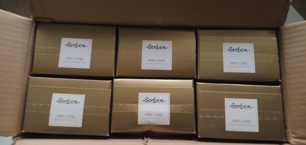 Sorbon - Mini Chocolate Cone - 8 Flavours - ~29 Pcs