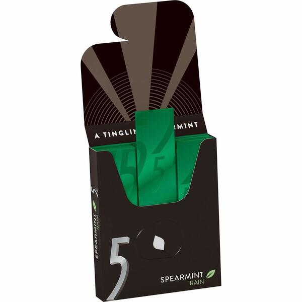 Wrigley's - 5 Gum - Spearmint Rain - 15 Sticks each - 10 Packs