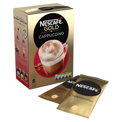 NESCAFÉ GOLD - Cappuccino - Instant Coffee Beverage - 8 Sachet - 154G