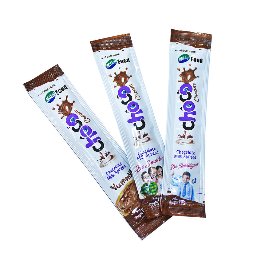Milkyz Food - Choco Cream - Chocolate Milk Spread - 10g Sachets (72 Pcs) - Jar - 12 Count