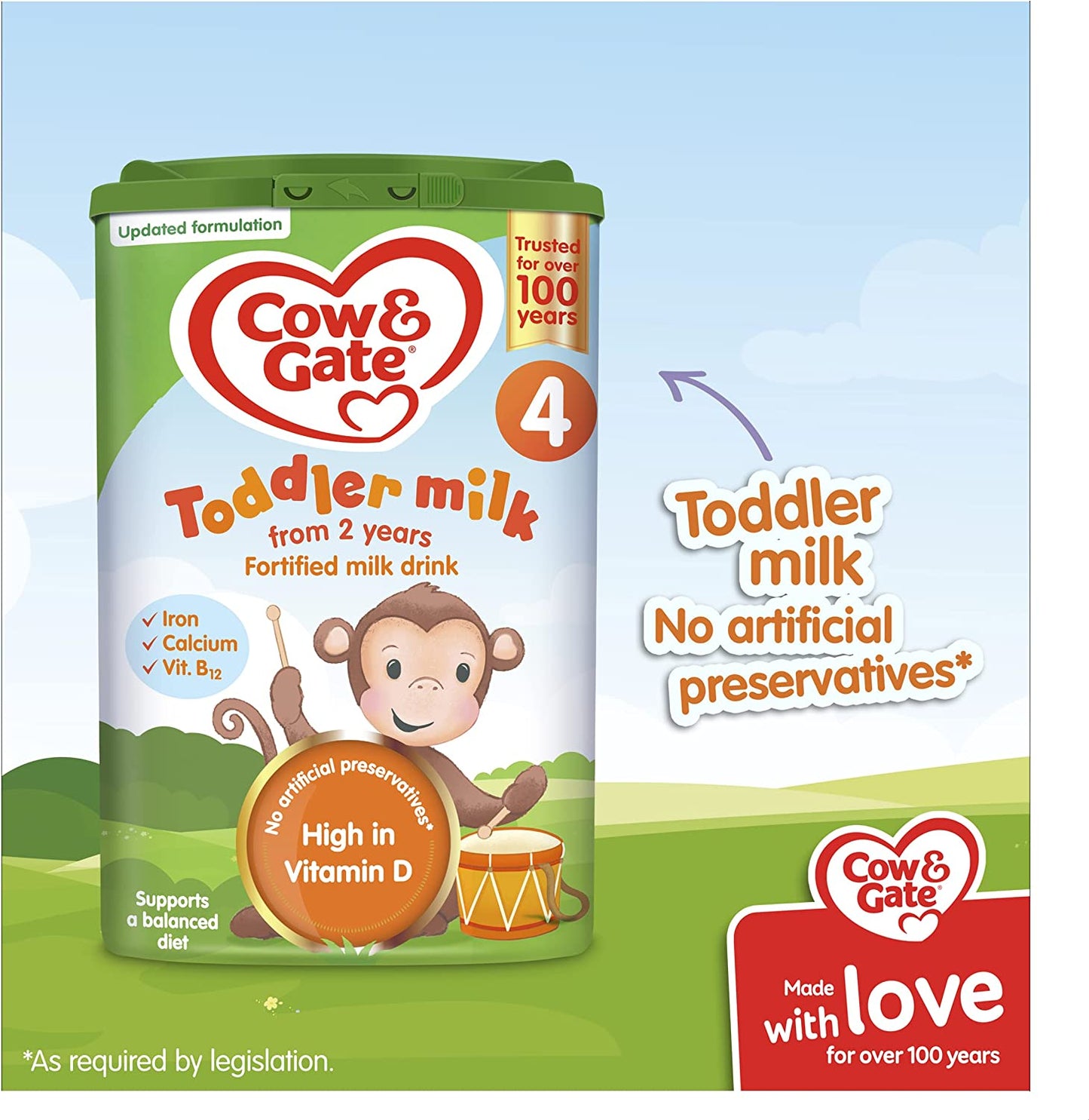 Cow & Gate® - GROWING UP MILK - Stage 4 - Toddler Milk - 800GM - 2 Years+
