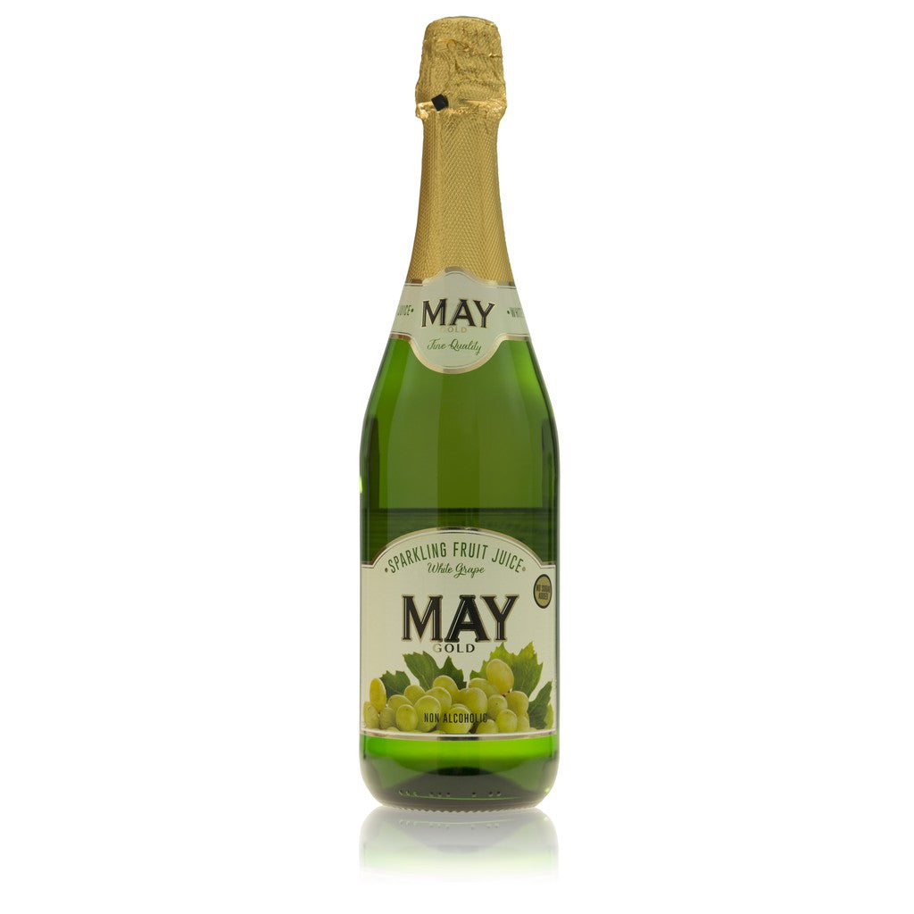 May Gold Sparkling Fruit Juice, White Grapes Juice, 750 ML