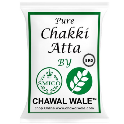 100 % Pure - Chakki Atta - Whole Meal Flour - Chawal Wale - 5 KG