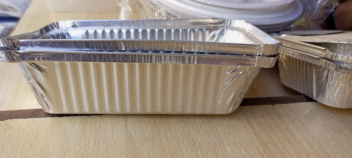 JB - F2 Aluminum Container with Lid - Pack of 100