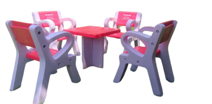 Mughal Concrete - Concrete Garden Chairs & Table Set