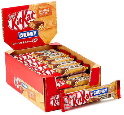 Nestle Kitkat - Chunky - Peanut Butter - Chocolate Wafer Bar - 24 Pc x40 Gm