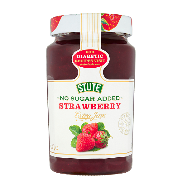 Stute - No Sugar Added - Strawberry Jam - 430 gm (UK) - Expiry: 10-2022 - BUY ONE GET ONE FREE