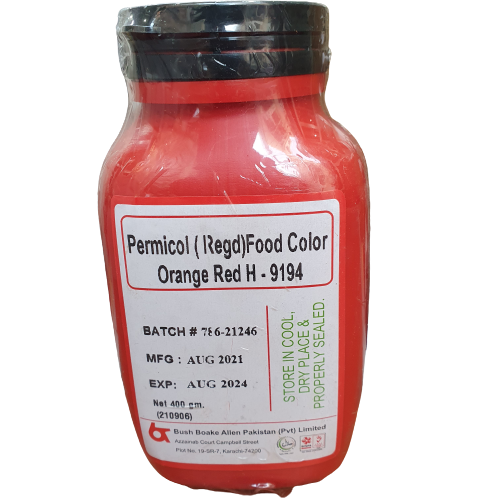 Bush Boake Allen - Orange Red H 9194 -Water Soluble Permitted Food Colour