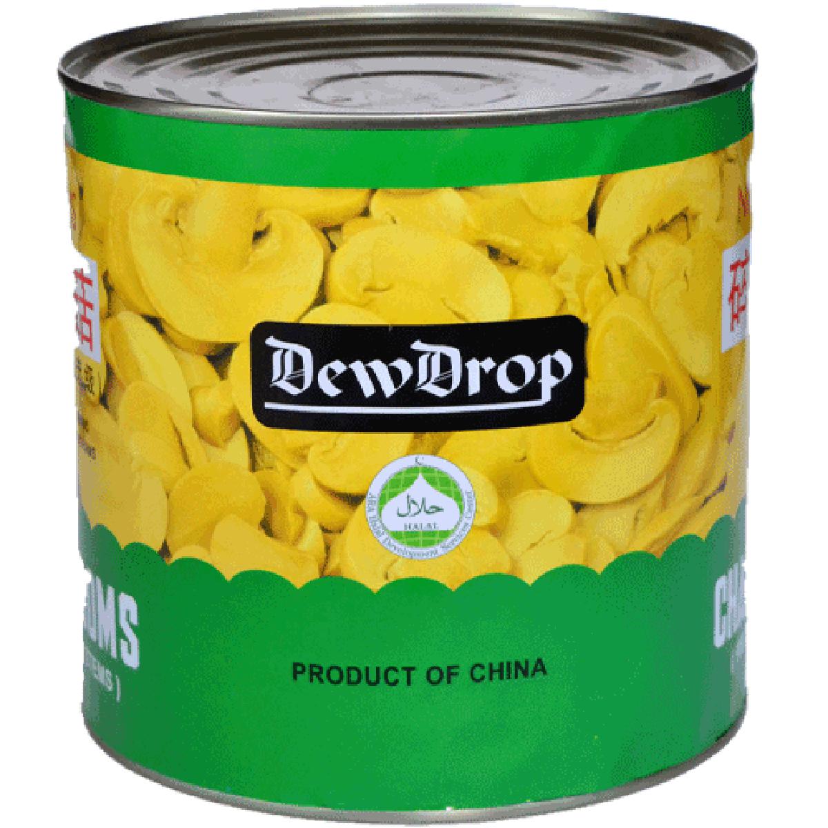 Dewdrop - Sliced Mushroom - 2.5 KG - Tin - Pack Of 12