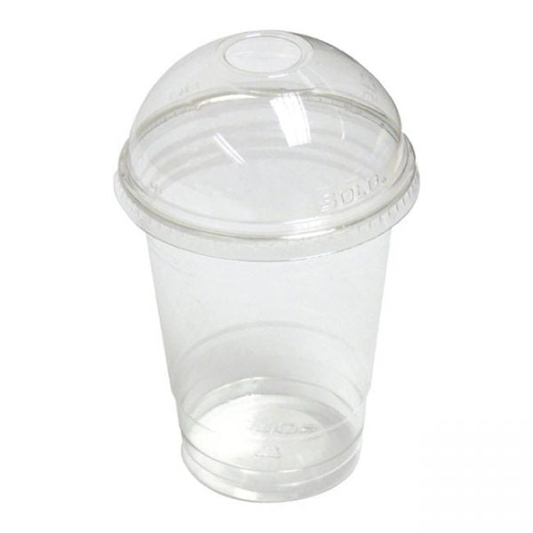 Plain PP Plastic Glass with Dome Lid