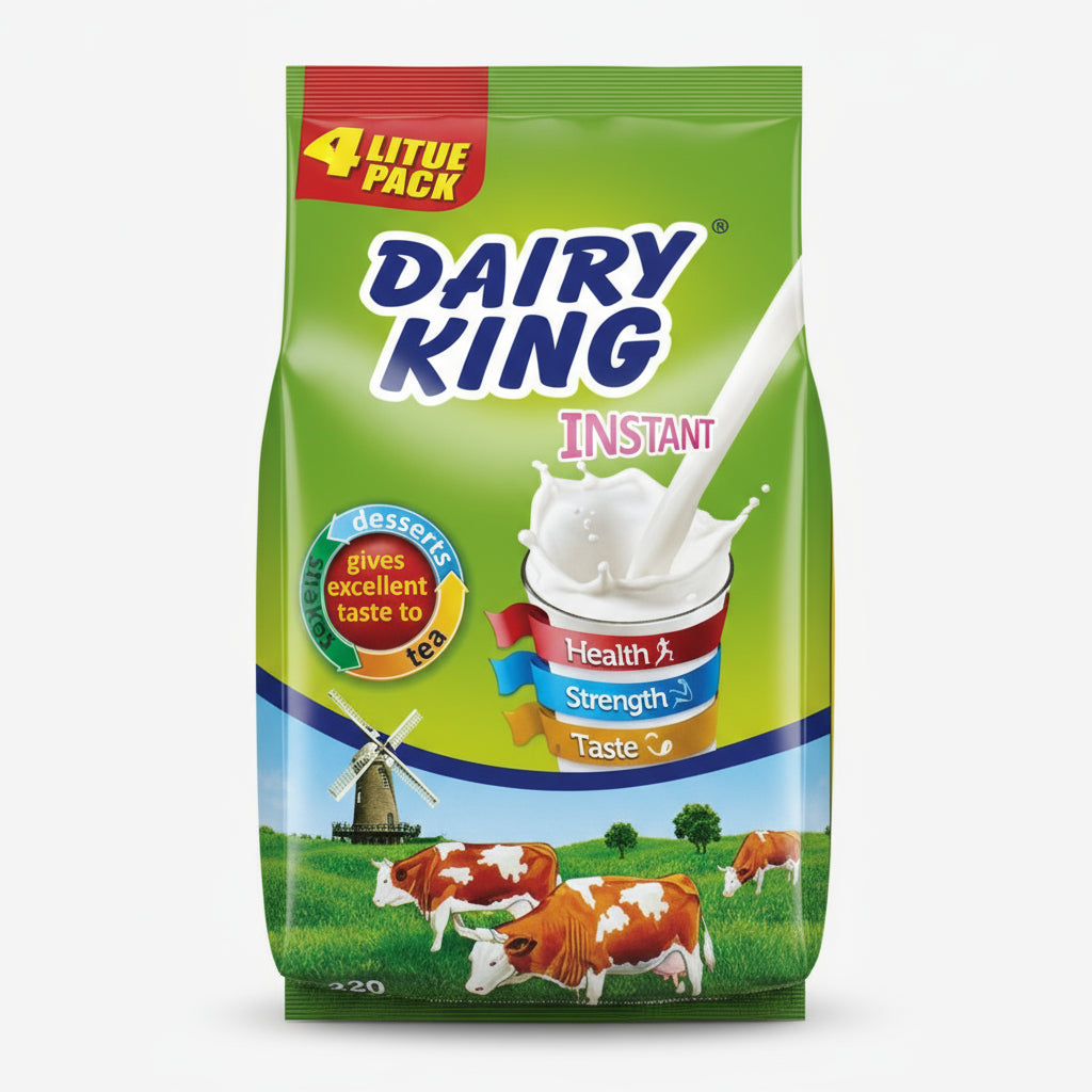 DAIRY KING INSTANT MILK POWDER - Availalble in 100 gm, 400 gm, 850 gm