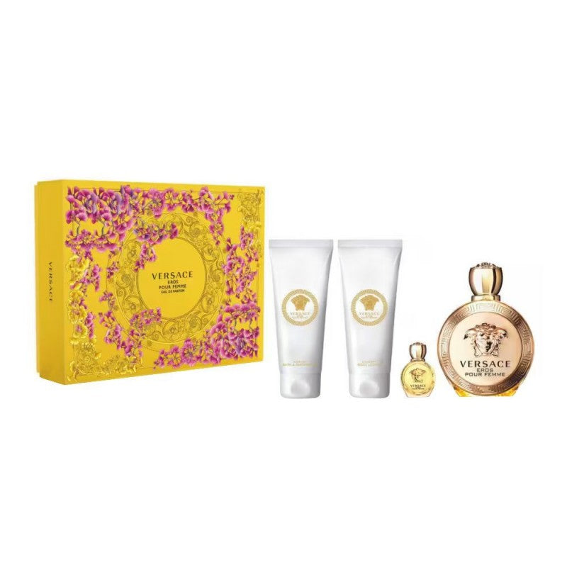 Versace - Eros Pour Femme - EDP - 100ml / - EDP - 5ml / Bath & ShowerGel 100ml / Luxury Body Lotion | Jodiabaazar.com