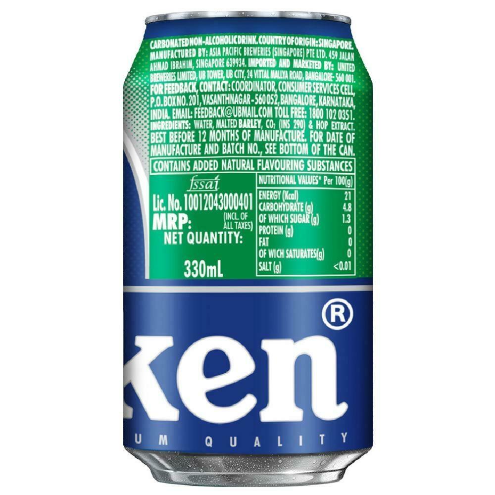 Heineken - Non Alcoholic 0.0 - Malt Drink - Original - 330ml - Pack of 24