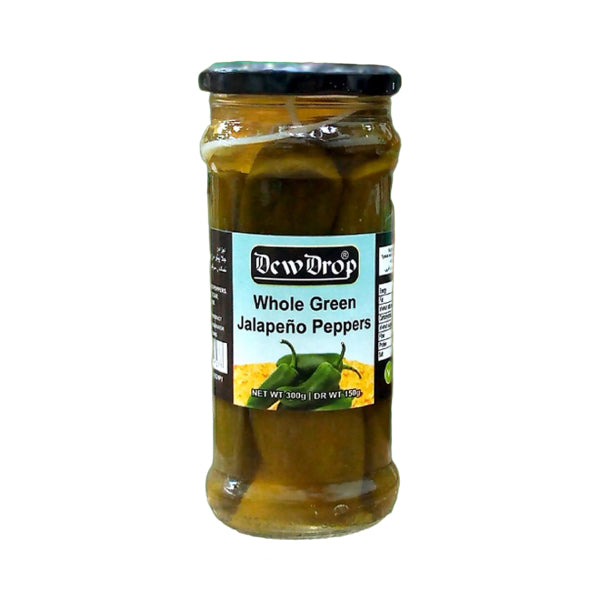 Dewdrop - Jalapeno - Whole - Green - 340g - Bottle - Pack Of 12