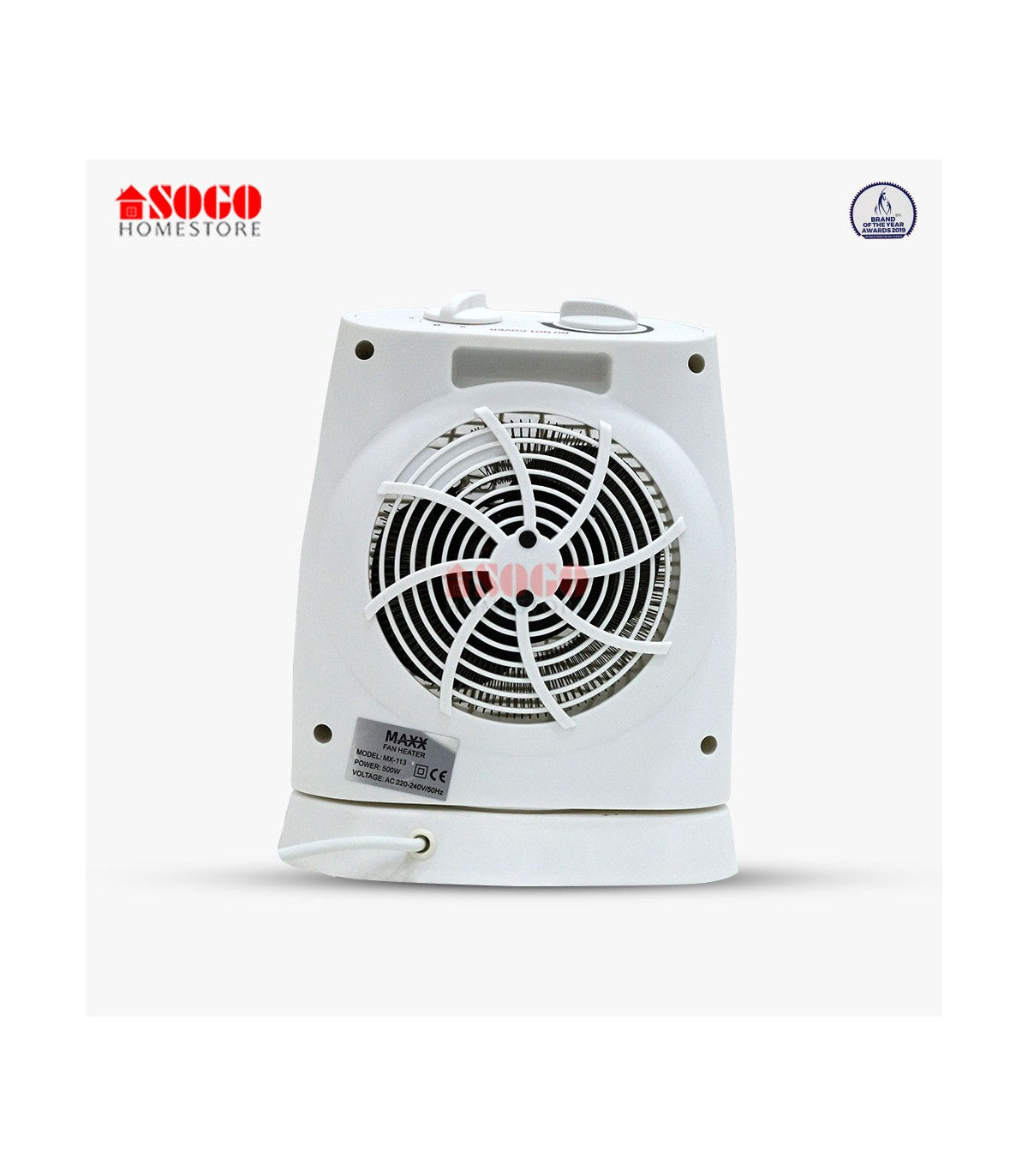 MAXX - Electric Fan Heater (MX-113) - No Warranty