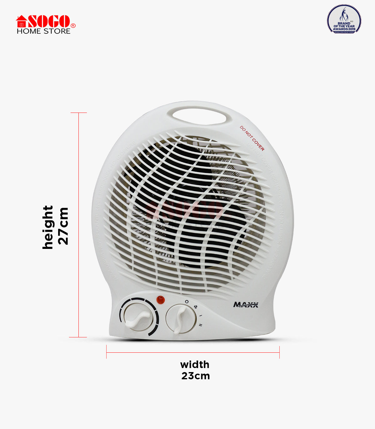 MAXX - Electric Fan Heater (MX-117) - No Warranty