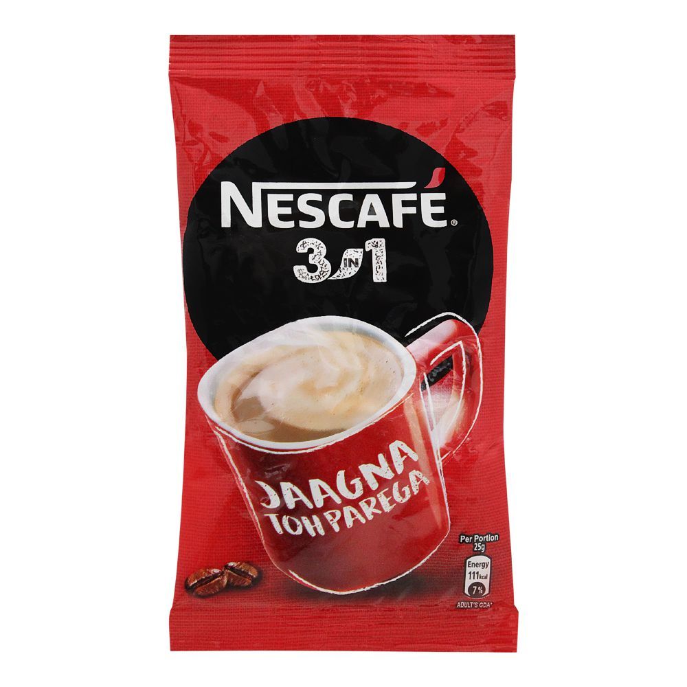 Nestle Nescafe 3-In-1 Coffee Sachet, 25g, 1 Count