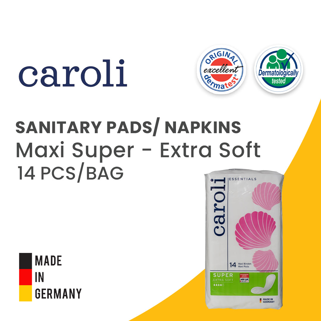 Caroli Maxi Sanitary Pads - Maxi Super - 92 x 280 mm-14 pcs