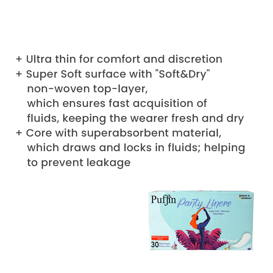 Puffin Panty Liner - Normal-Panty Liner-50 x 145 mm-30 pcs