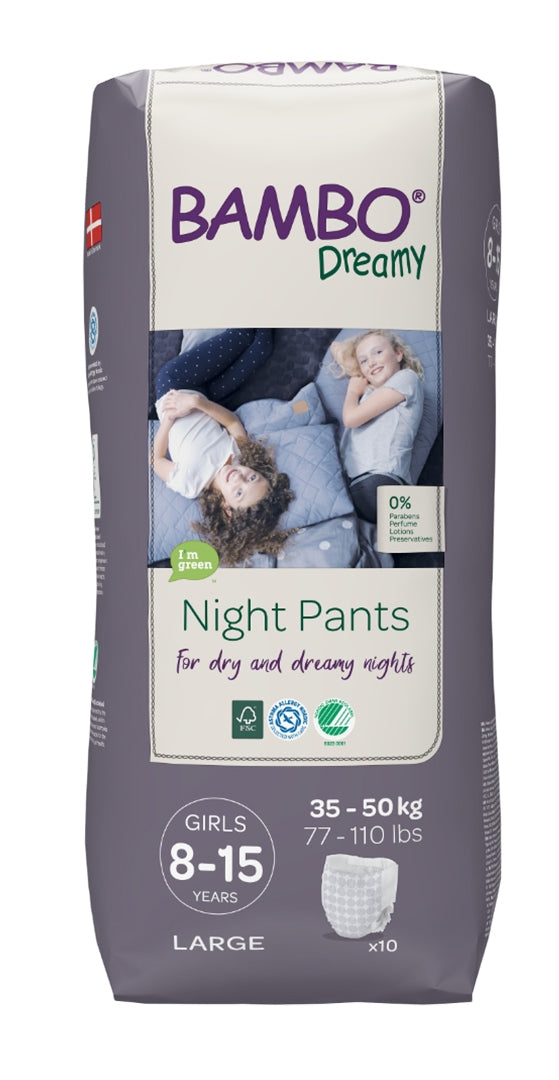 Bambo Dreamy Night Pants - Girls - 8-15 Years/35-50kgs - 10 pieces