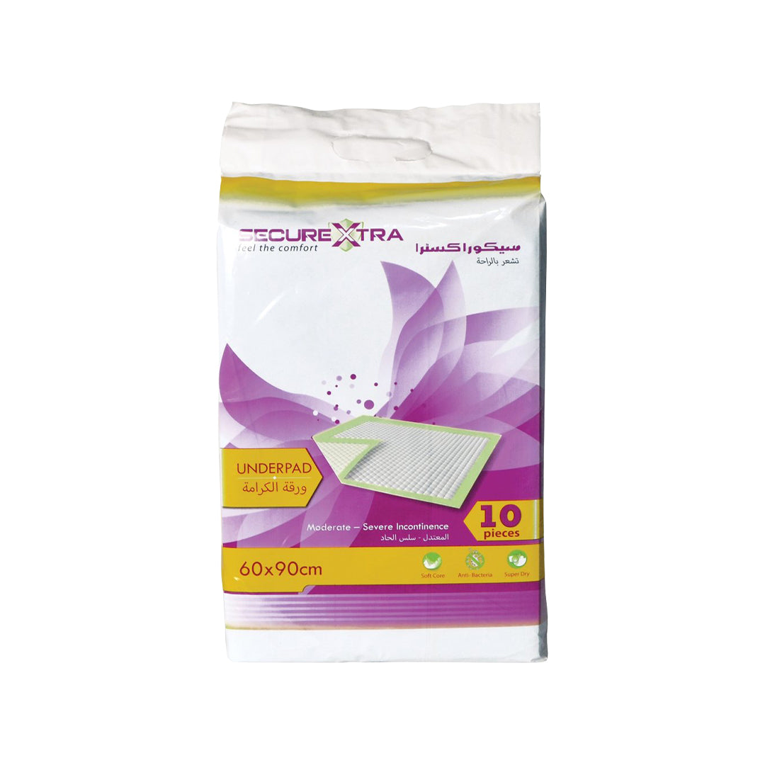 SecureXtra - Disposable - Under Pad - 60 x 90 cm - 10 pieces