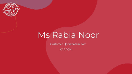 🤍 Voice of Customer : Ms. Rabia Noor 🤍 | Jodiabaazar.com