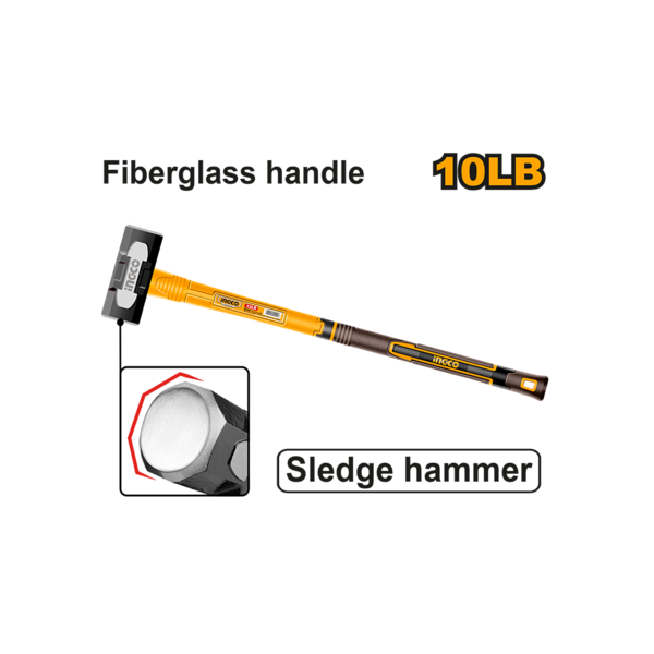 INGCO -  Sledge hammer 10lb innovated HSM81498