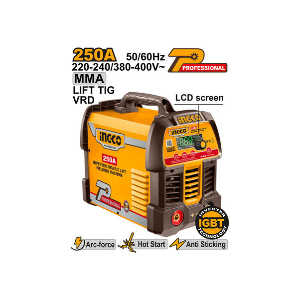 INGCO -  Inverter MMA/TIG Lift welding machine 65v ING-MMA25089
