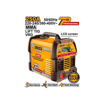 INGCO -  Inverter MMA/TIG Lift welding machine 65v ING-MMA25089