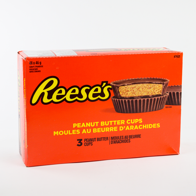 REESE'S - 3 Peanut Butter Cups - 2.2 kg - 48 Count @46g each