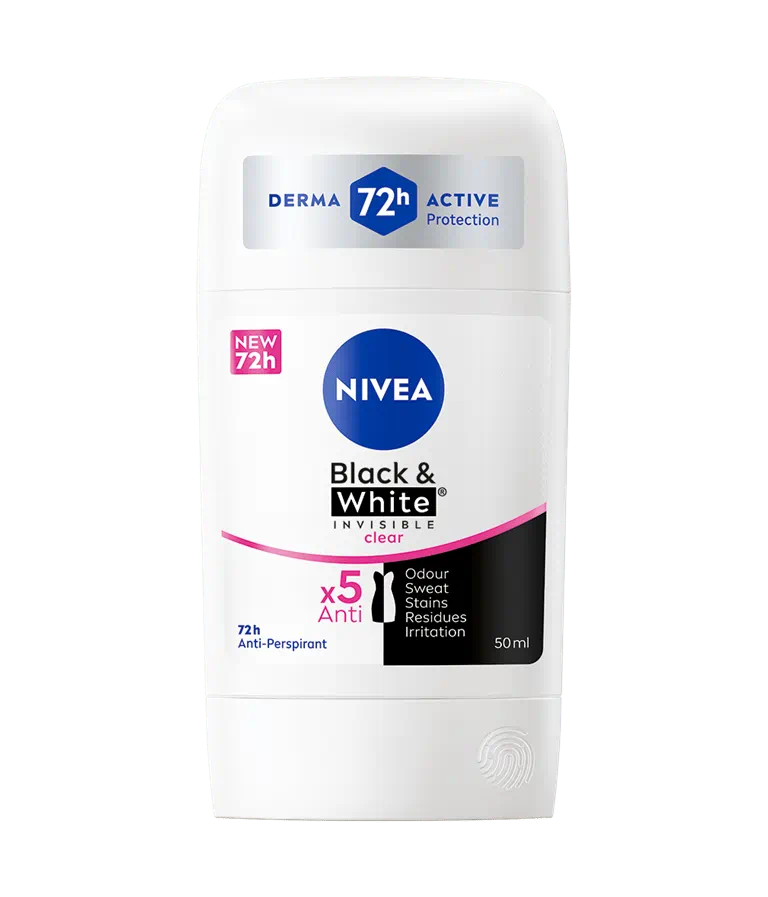 Nivea Women - Black & White - Invisible Clear - Anti-Perspirant - Deo Stick - 50 ml / 1.7 oz