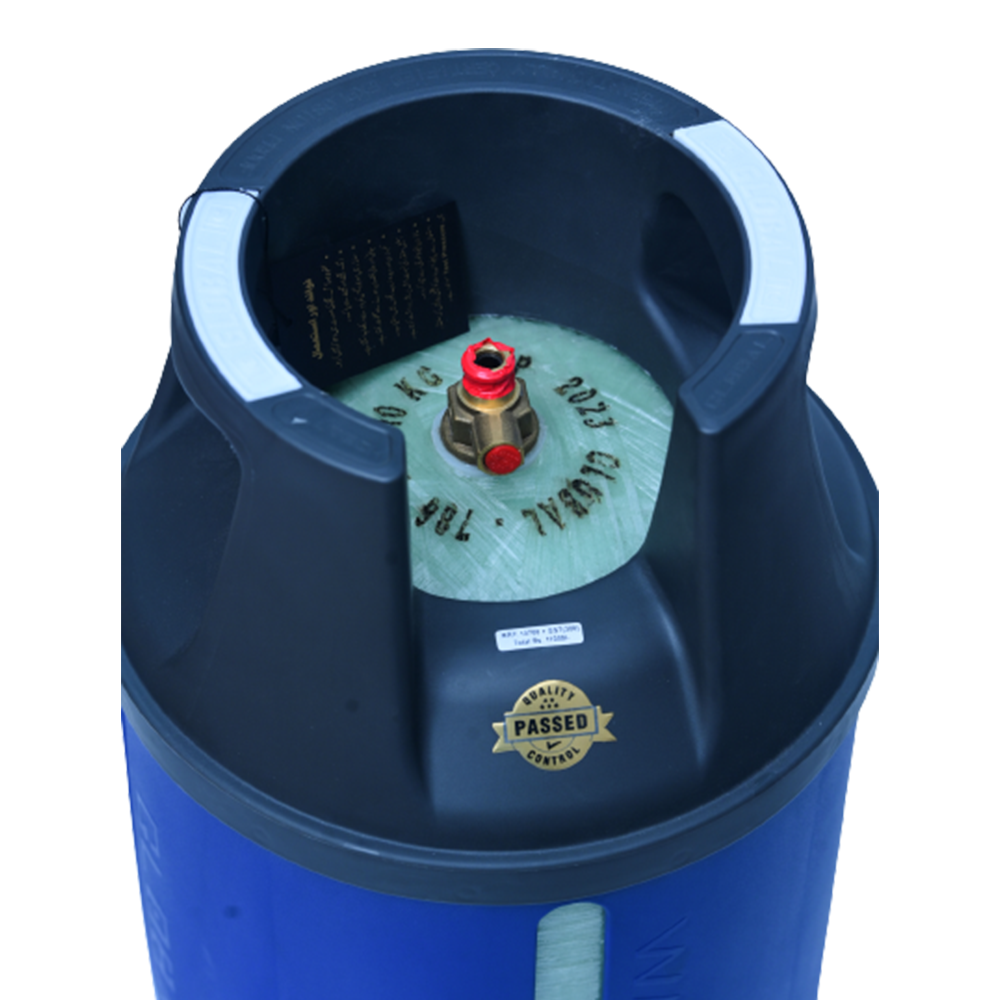 WAA technologies - Global - LPG Composite Cylinder - 10Kg - 22mm - Traditional Blue