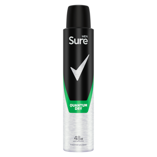 Men SURE - QUANTUM DRY - Deodorant Body Spray for Men - ( 1X6 ) 200ml