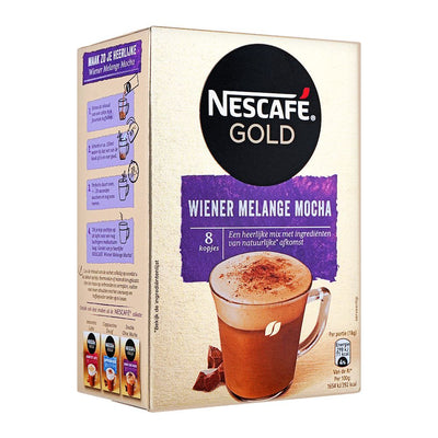 Nescafe Gold - Weiner Melange Mocha - Instant Coffee Beverage - 8 Sachet - 144G