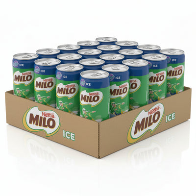 MILO - Nestle - ICE - Chocolate Malt Drink - 24 Cans Pack - Each Can 240ml