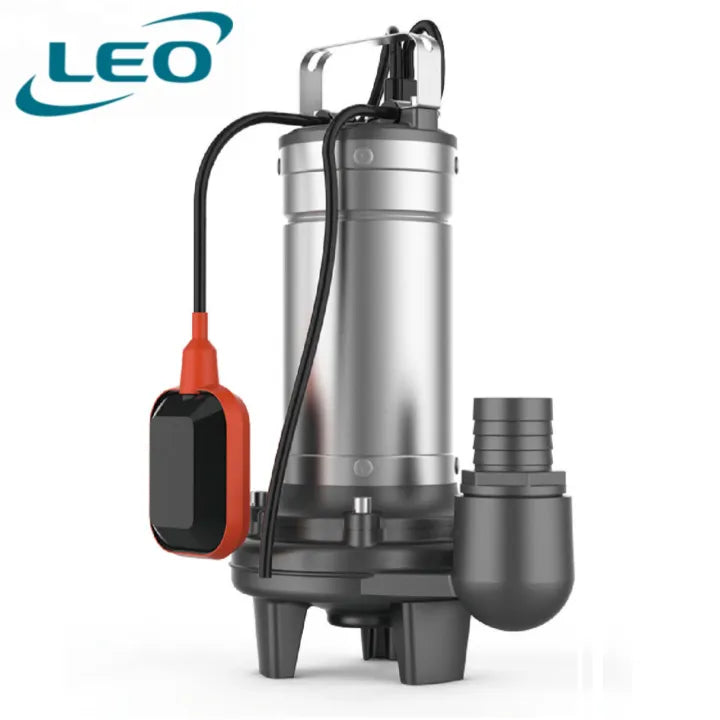 LEO LSWM-200A | 1500 WATT - 2 HP | SEWAGE SUBMERSIBLE PUMP - Double Channel Impeller With Float Switch - FOR AUTOMATIC OPERATION - EU Std