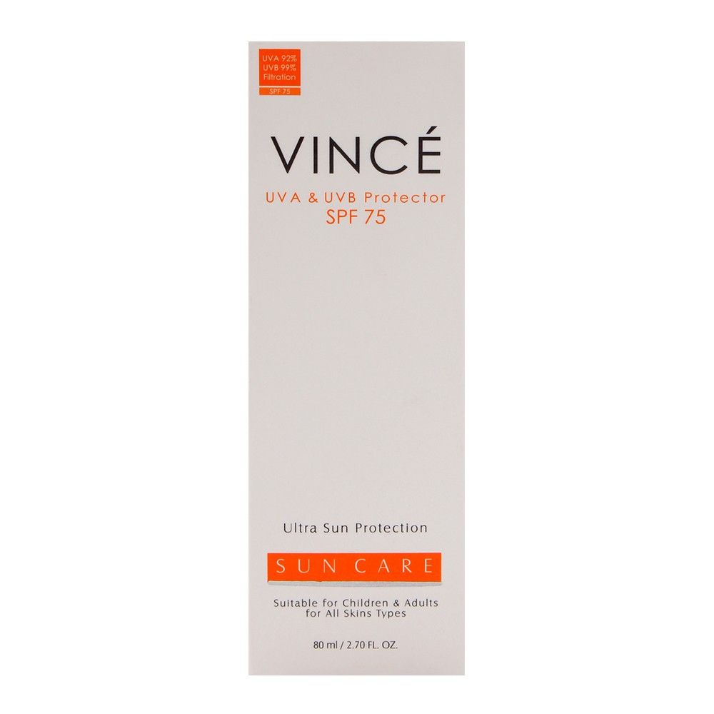 VINCE - Sun Block - Extra Sun Protection + Sun Care - SPF 75 - 80 ML