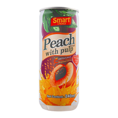 Smart Choice - Peach Fruit Drink With Pulp - No Added Sugar - 240ml - 24 Pcs