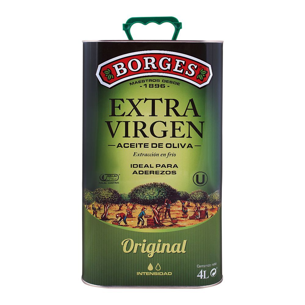 Borges - 100% Extra Virgin Olive Oil - 4L - Tin (4000 ML)