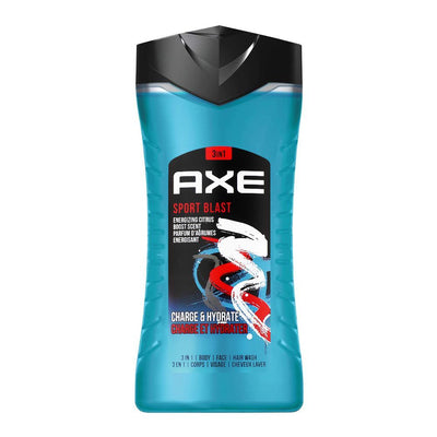 Axe - Body Wash - Sport Blast - Energizing Citrus Boost Scent - 3-In-1 Body, Face & Hair - 250ml