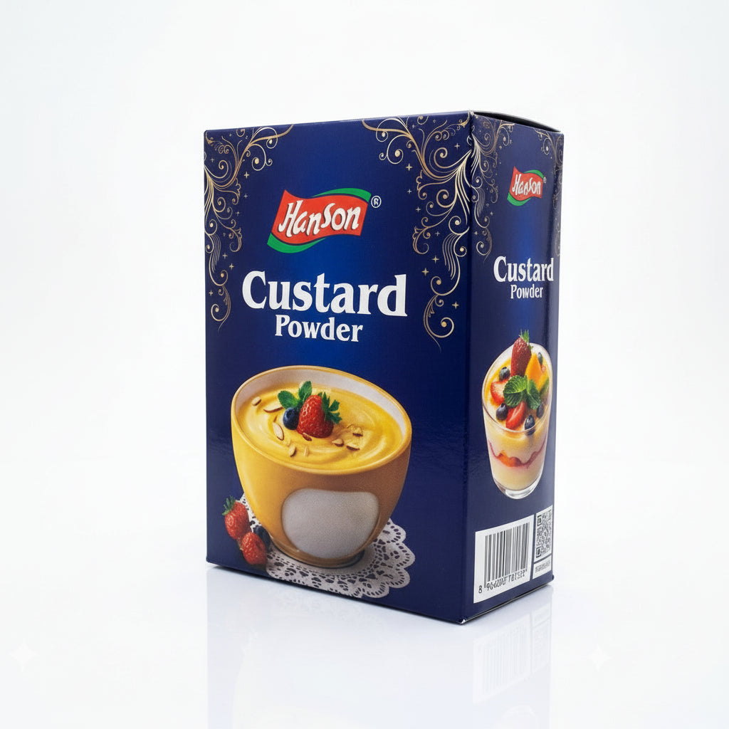 Hanson - CUSTARD POWDER - VANILLA - 1.10kg - 4 Pouches each 275 gm