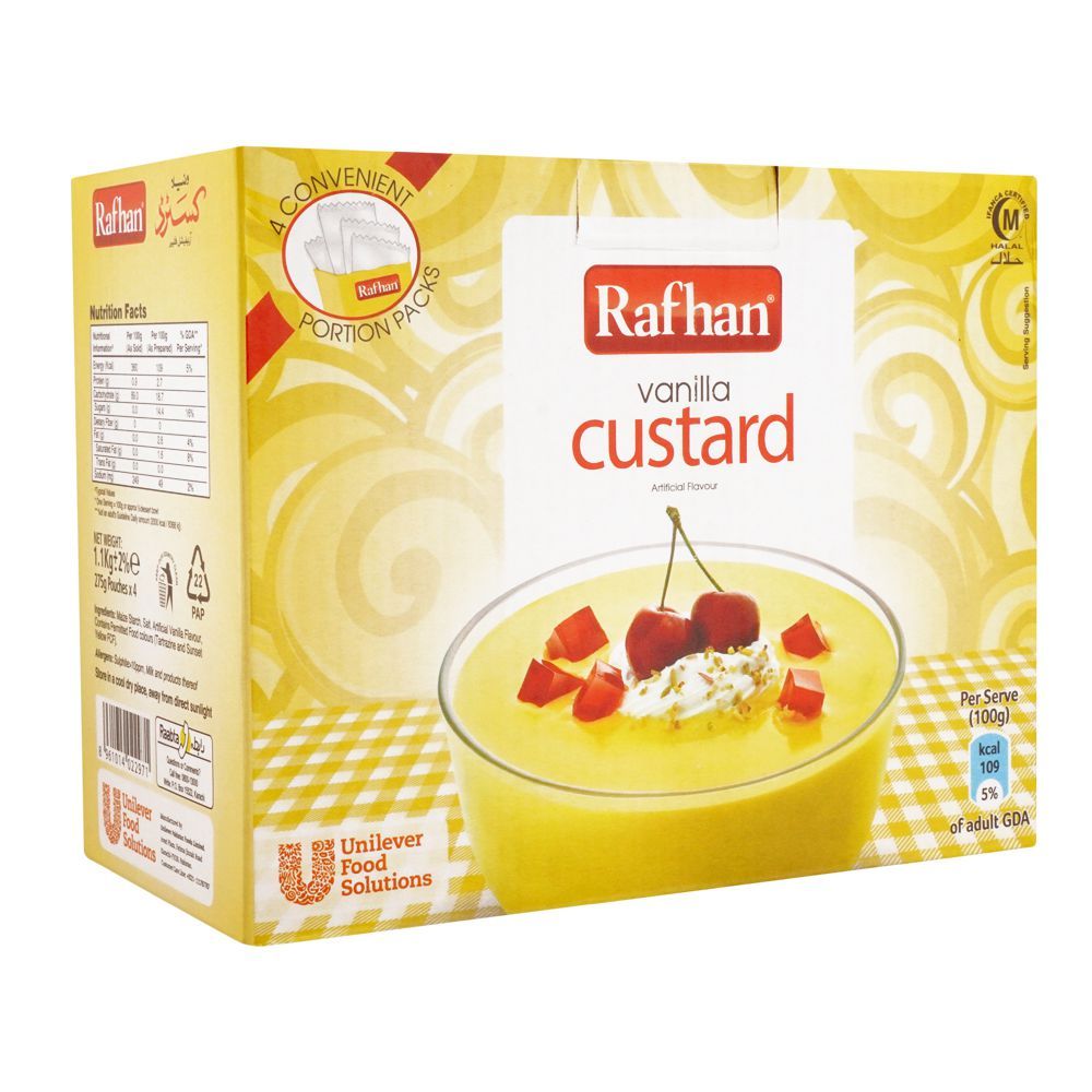 Rafhan - Vanilla Custard Powder - 1.1kg x 6 pcs - Commercial Pack - Custard Powder - Image 1