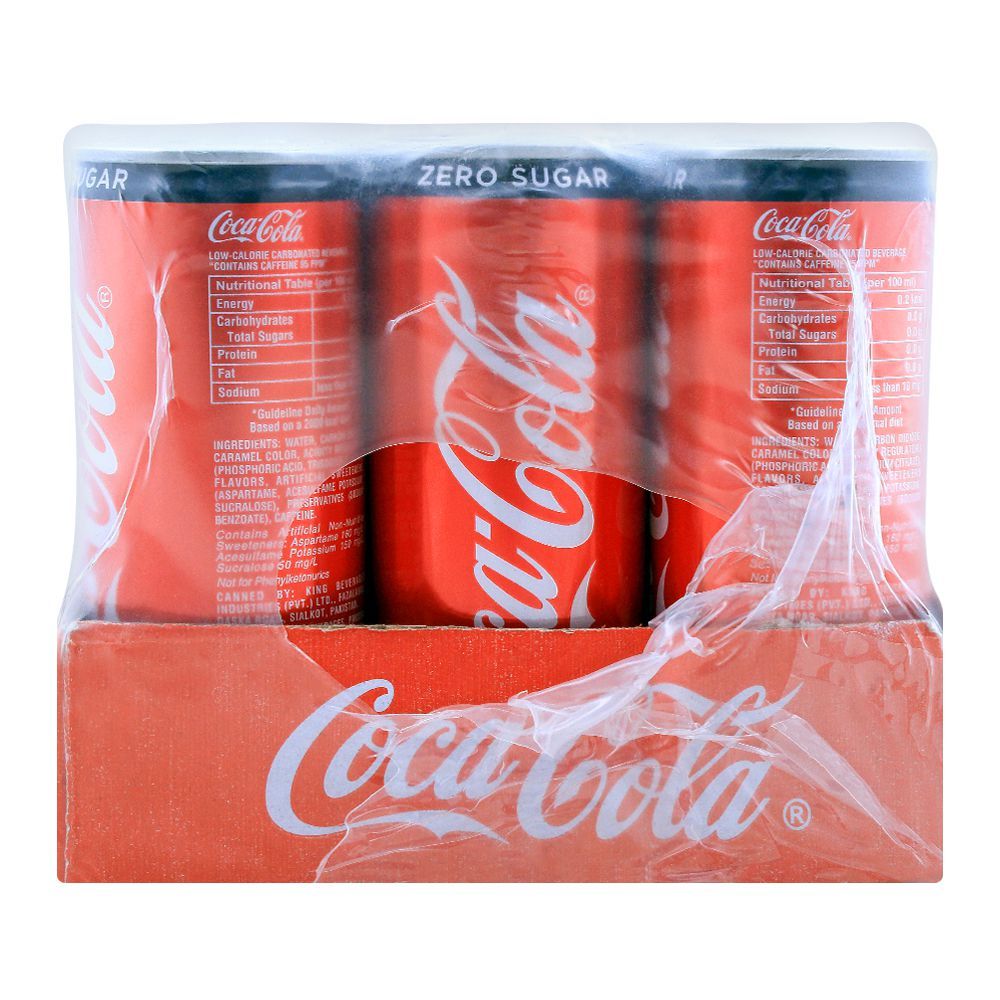 Coca Cola - Can - Zero - Sugar Free - 250ML (Pack of 24)