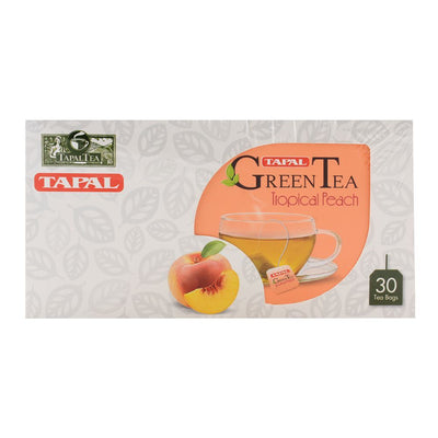 TAPAL - Green Tea Bags - Tropical Peach - 30 BAGS 45 GM