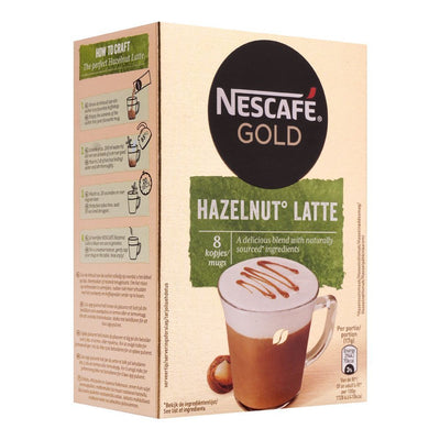 Nescafe Gold - Hazelnut Latte - Instant Coffee Beverage - 8 Sachet - 133G