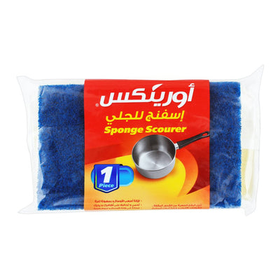Orinex - Sponge Scourer - Cleaning - Classic Dual Texture - 1 Piece - Dual-Side Scrubbing Sponge