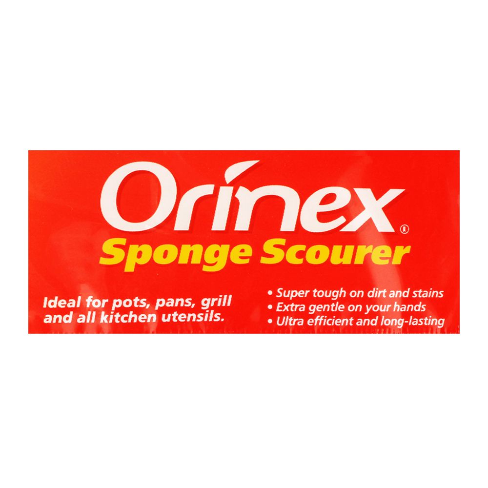 Orinex - Sponge Scourer - Cleaning - Classic Dual Texture - 1 Piece - Dual-Side Scrubbing Sponge